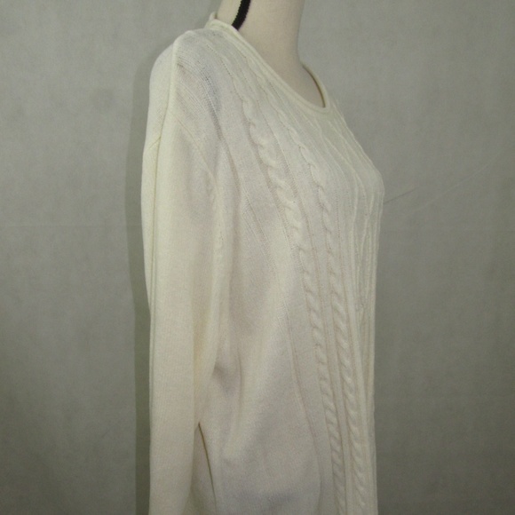 Karen Scott Sweater Size 2X Long Sleeve Ivory New - Picture 2 of 7